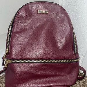 ALDO backpack Burgundy w/gold